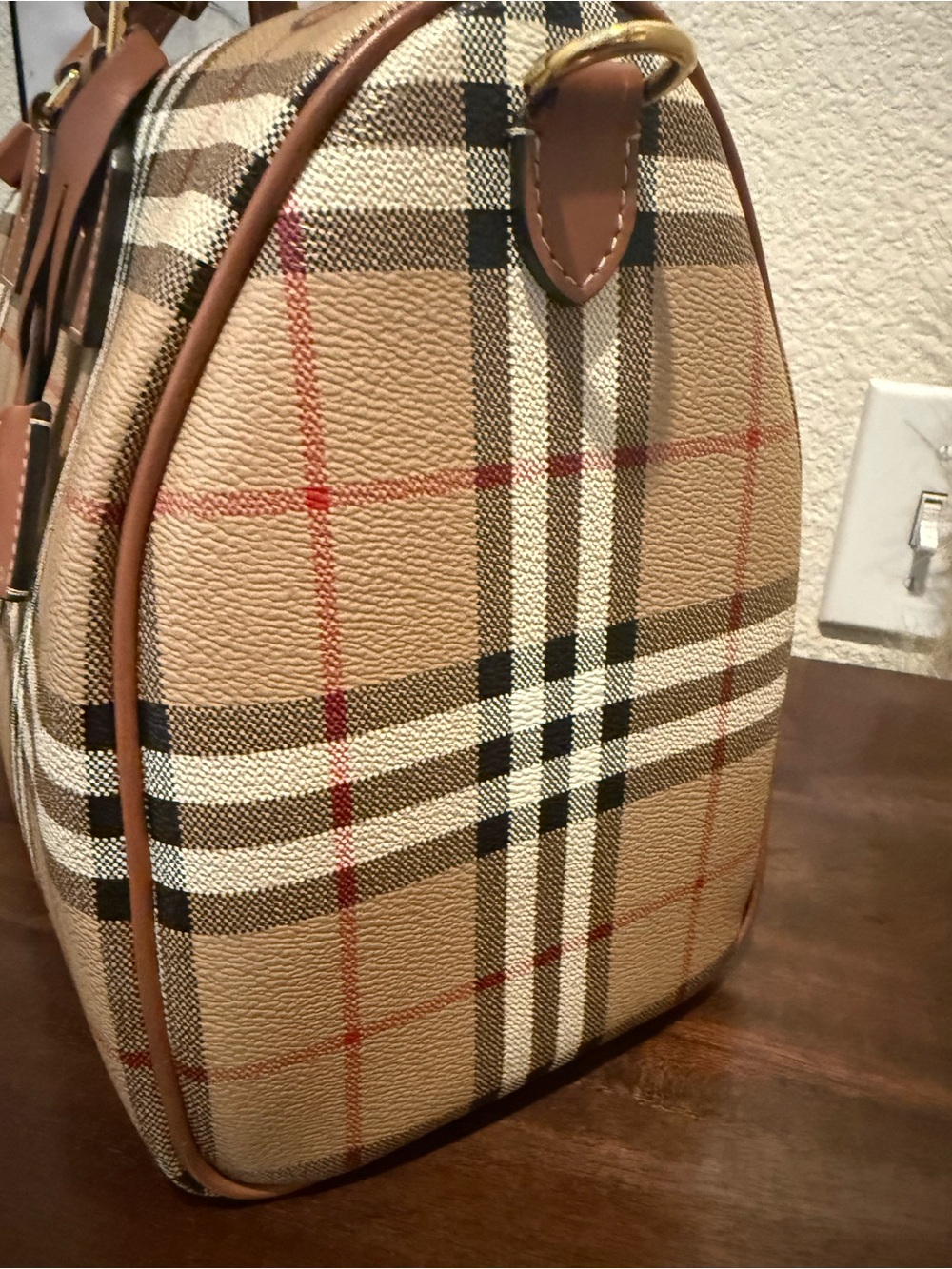 Burberry Medium Check Bowling Bag - Picture 4 of 9